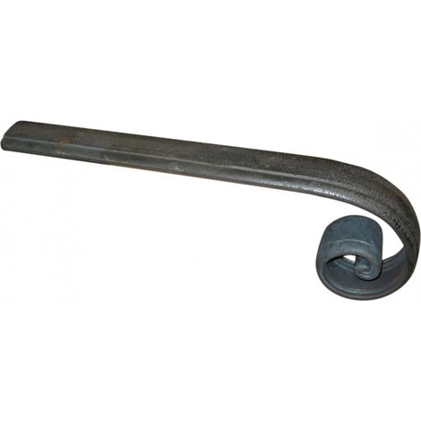 Deco Fer Forge – Crosse pour main courante moulurée creuse 330mm – Fer forgé à souder – Largeur 40mm épaisseur 10mm – Finition brut à peindre