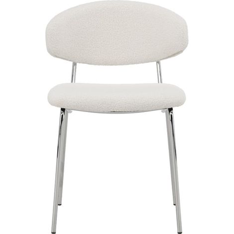 Chico Esszimmerstuhl Boucle weiß.