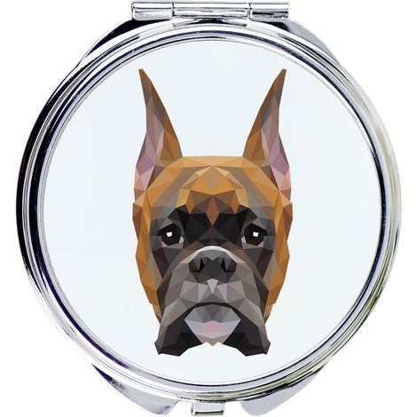 Boxer, Boxer I: un espejo con una foto y una inscripción geométrica de Art-Dog (1/3)