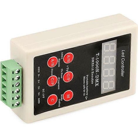Inscripteur DMX512 T-1000N-DMX : Inscripteur d'adresses pour circuits intégrés adressables des séries UCS512, SM1651x, TM512AC, GS512, MX512 et SM1751x