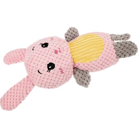 Jouet pour chien Pâques : lapin en peluche couineur à mâcher, compatible tous chiens, intérieur/extérieur, 1 paquet (1/5)