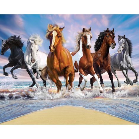 Papier peint mural Walltastic Chevaux Sauvages 305X244 CM (1/3)