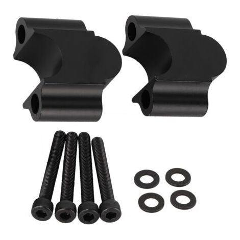 QORVA-Élévateur de barre de main universel en alliage d'aluminium, pince montante de moto de 7/8 ''22mm (noir) (1/5)