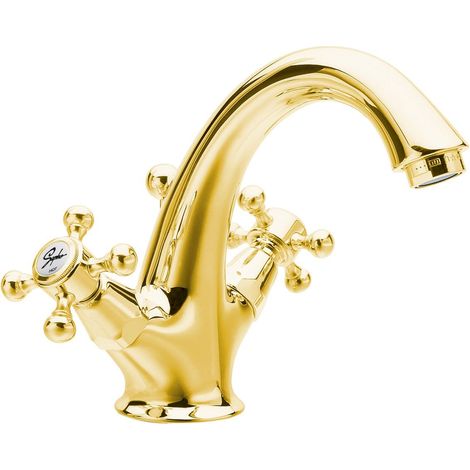 ANTEA Mitigeur de lavabo haut avec vidage, doré