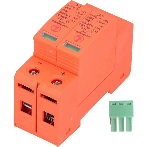 Dispositif de protection contre les surtensions bipolaire 20 kA 1000 V CC pour systèmes photovoltaïques, parafoudre CC avec télécommande (1/4)