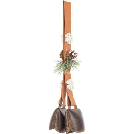 CAMPANE DA APPENDERE CON FIOCCO NEVE ALPBACH BIZZOTTO 8X6X45H
