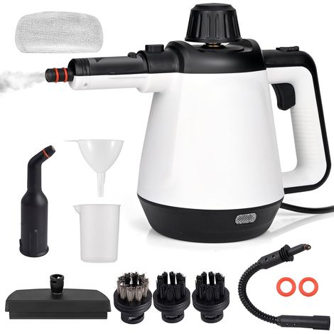 Nettoyeur Vapeur Portable, 110℃ Nettoyeur Vapeur à Main pour un Nettoyage Efficace, Polyvalent avec 10 Accessoires (1/5)