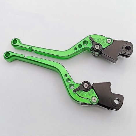 Guidon modifié en alliage d'aluminium pour motos BMW K1600 HP2 Enduro, avec frein et embrayage hydrauliques (tige longue verte). (1/5)