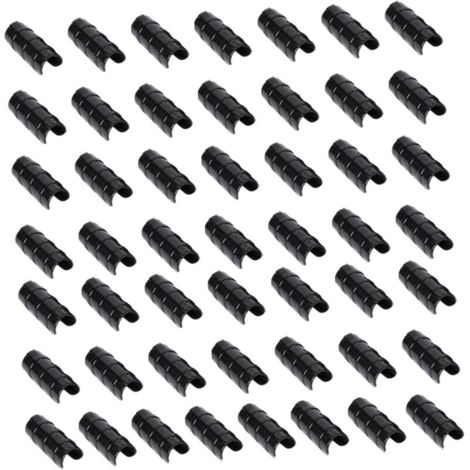 F Fityle 50 Pinces à Film de Serre, Clips à Film de Serre Fixation pour Tubes Ronds, Accessoires de Jardin pour Serres, Abris et Bâches Extérieures, Diamètre 19 mm