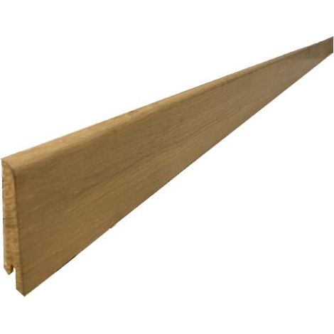 Plinthe en bois plaqué chêne naturel huilée - 15 x 80 x 2400 mm - Aspect bois brut (1/2)