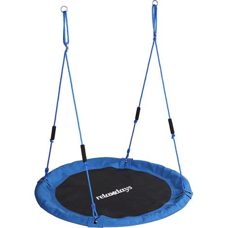 Altalena rotonda a nido per bambini con maniglie in schiuma (1/5)