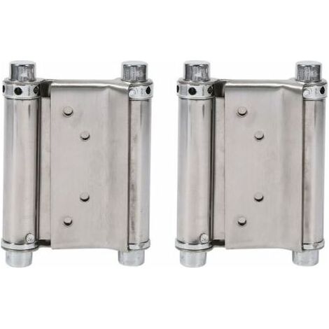 Charnières à ressort à double action en acier inoxydable, 2 pièces, charnières de porte de voiture, charnières de porte battante avec capacité de charge jusqu'à 15 kg (1/5)