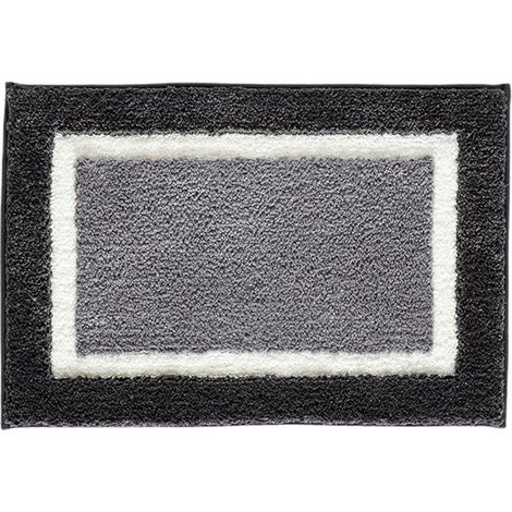 Tapis de salle de bain floqué, absorbant et antidérapant, tapis de sol pour salle de bain, porte d'entrée. (1/5)