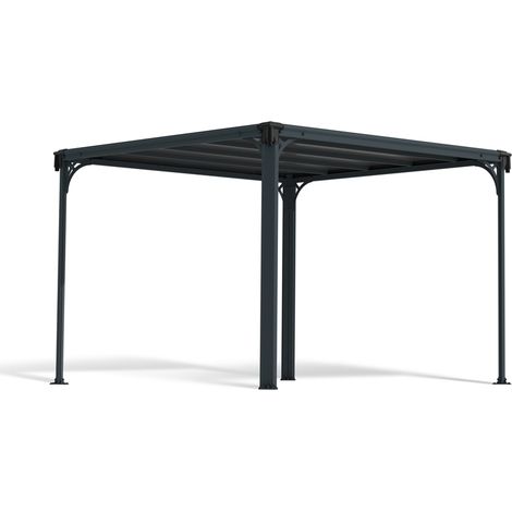 Milano 3000 Garden Gazebo - Polycarbonate - L309 x W309 x H225 - Grey