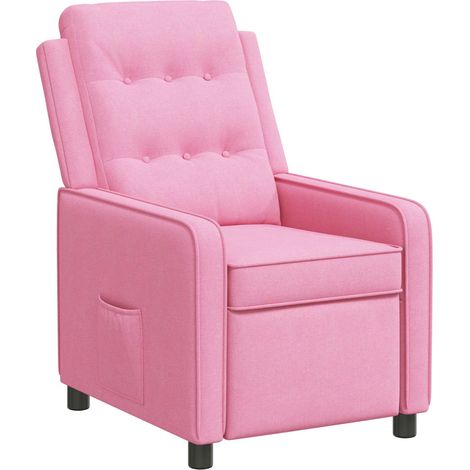 Poltrona reclinabile Rosa 65 x 93 x 102 cm Tessuto vidaXL (1/5)