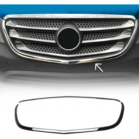 Moulure de Grille de Calandre Compatible avec Mercedes Vito W447 2014-2019 Garniture Baguette de Calandre en Acier Inoxydable Argent (1/5)