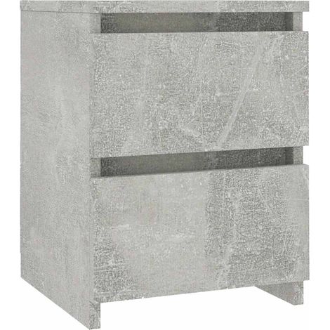Maison Exclusive - Mesita de noche de aglomerado gris hormigón 30 (1/5)