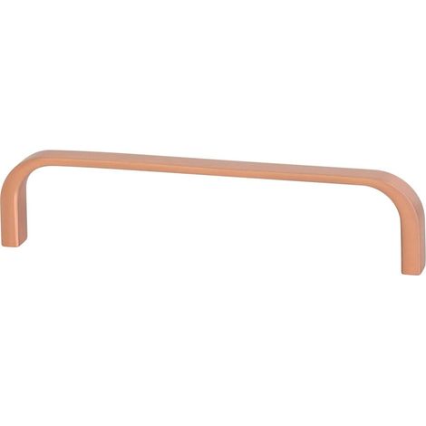 Poignée de meuble cuivrée – Entraxe 128 mm – Longueur 134 mm – Matériau zamac – Finition cuivre – Vendue à l'unité – Fosun