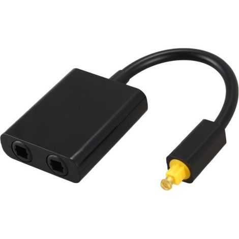 Répartiteur audio optique numérique SPDIF, adaptateur Toslink 2 voies, 1 entrée/sortie, câble hub (1/4)