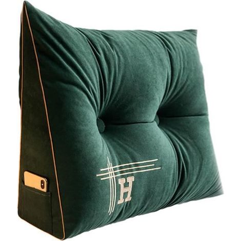 Coussin de Lecture Compensé pour Lit de Qualité Supérieure Oreiller Triangulaire Coussin de Soutien Géant et Tête de Lit,Vert,6050 (1/4)