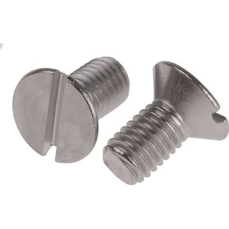 Vis à métaux RS PRO M5 à tête Fraisée fendue en Acier Inoxydable, 10mm ( Prix pour Sachet de 100 )