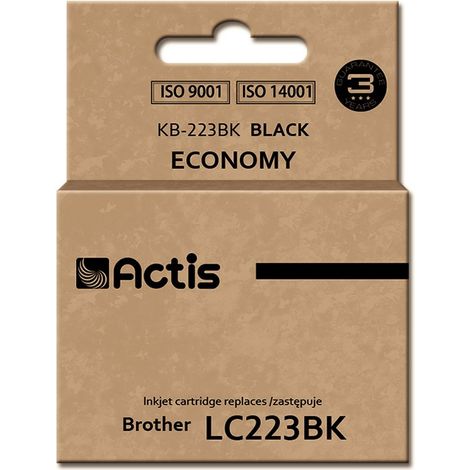 ACTIS KB-223Bk - Brother LC223BK Ersatz-Tintenpatrone, Schwarz, 16ml