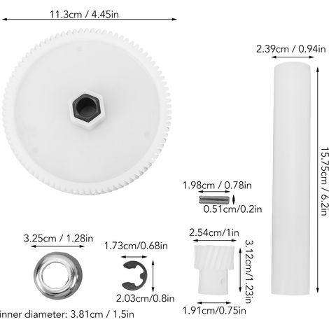Ortviai Kit d'engrenages pour broyeur à ordures 882699 en plastique et fer – fonctionnement fluide et haute efficacité (1/4)