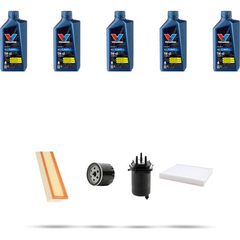 Kit tagliando 4 FILTRI e 5L OLIO compatibile con Renault Thalia II 1.5 dci 47kw Dal 2008 (1/5)