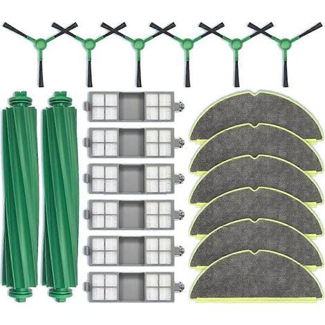 Pièces de rechange pour aspirateur robot compacteur de poussière 205 : brosses principales, filtres et brosses latérales inclus. (1/5)