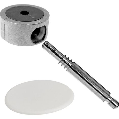 SOTECH Eckverbinder FUERTE 84 mm Metall mit weißer Kunststoffabdeckung
