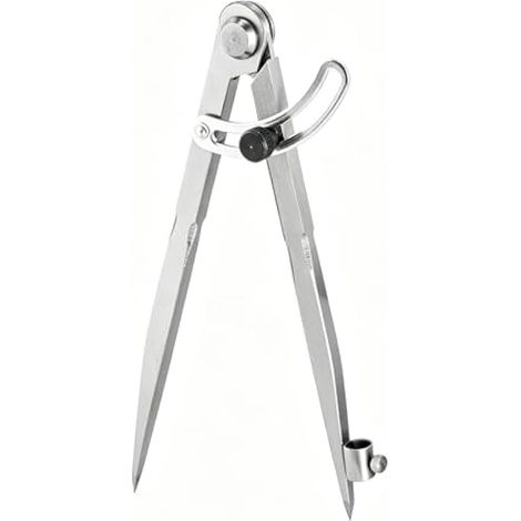 Compas de traçage 200 mm, grand compas de marquage de crayon avec porte-crayon, compas pointu pour géométrie, dessin, travail du métal et du cuir, compas avec porte-stylo