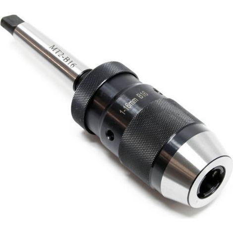 Wiltec Schnellspannbohrfutter MK2-B16 mit 16mm Spannbereich und integriertem Morsekegel Bohrfutter für Bohrmaschine Fräsmaschine Drehmaschine (1/5)