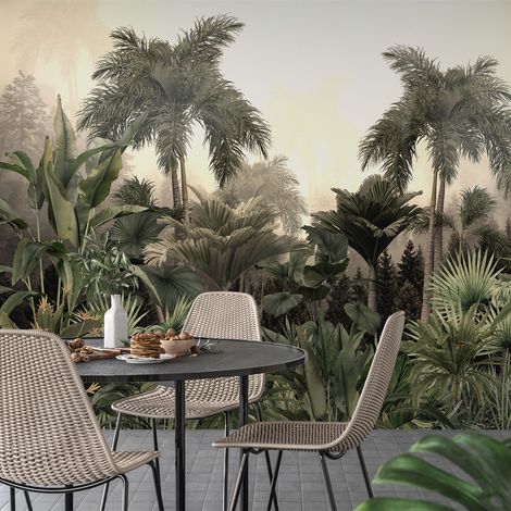 Papier peint panoramique - Forêt tropicale - 130 cm x 87 cm (1/4)