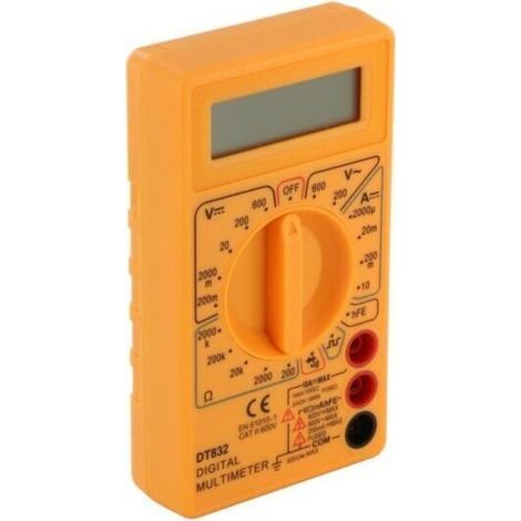 Multimetro digitale DT830B giallo, mini multimetro, multimetro per elettricisti (1/4)