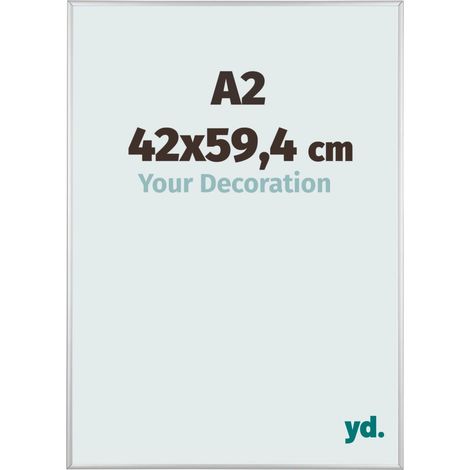 yd. - Cadre photo A2 42x59.4 - Argent Mat - Aluminium - Kent