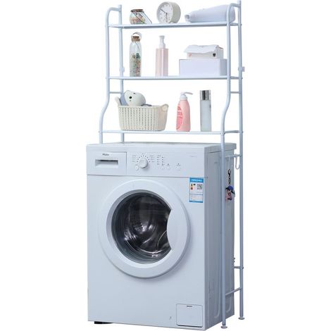 Northix Etagère de rangement blanc 3 niveaux pour machine à laver (1/5)