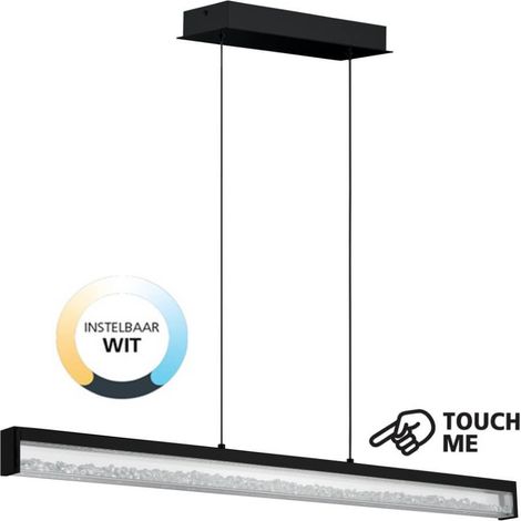 La lampe suspendue Cardito 1 aluminium, LED noir en acier 6x6w 2700-5000K L: 100 cm B: 8 cm H: 110 cm avec mât tactile (1/3)