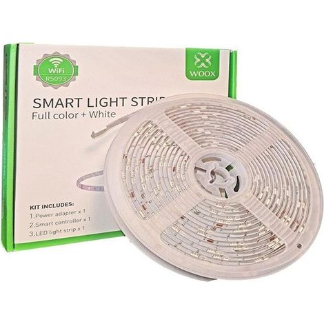 WOOX STRISCIA 150 LED 5M WIFI RGB CONTROLLO VOCALE ALEXA 707145 (1/4)