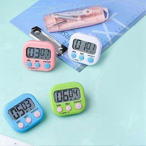 Minuteur de cuisine numérique avec plaque arrière magnétique, alarme sonore, affichage LED, fonction chronomètre, idéal pour la cuisine et la pâtisserie. (1/5)