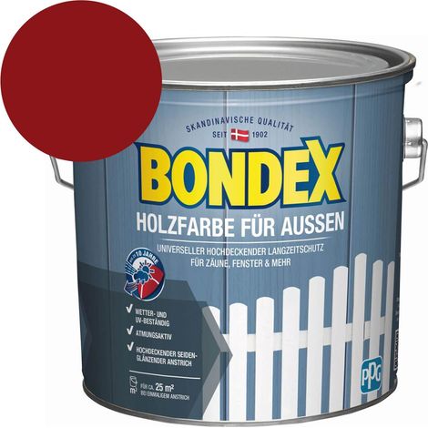 Bondex Holzfarbe für Außen - Größe: 2,5 L - Farbe: Schwedenrot - Nr.: 435472
