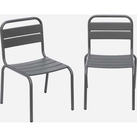 Juego de 2 sillas de metal para niños