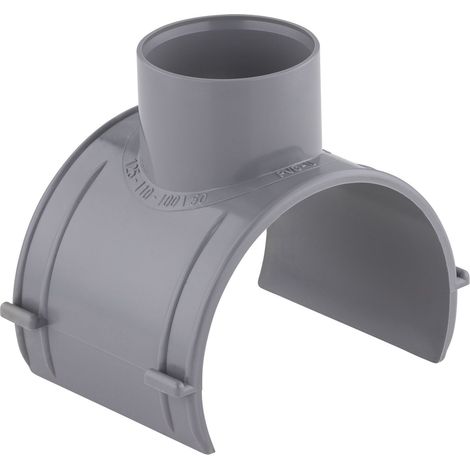 Noyon & Thiebault – Raccord PVC Ø125/110/100 pour évacuation – Sortie à 90° – Installation rapide – Pour réseaux d'évacuation des eaux usées