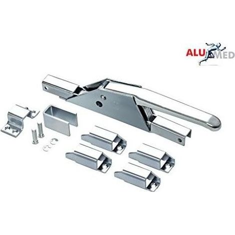 Comunello 21001-38 CAR 680 Cariglione per Infissi Acciaio Zincato Aste Esterne 14x14 mm Foro Lucchetto colore Zinco