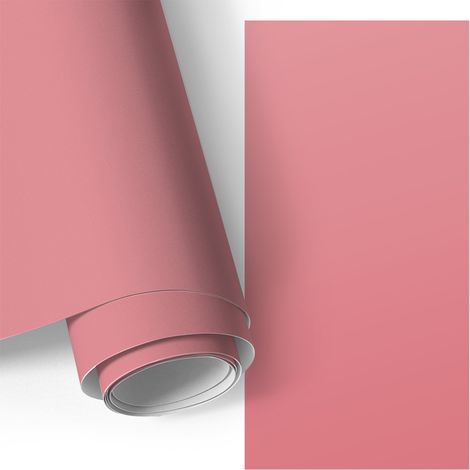 Möbelfolie - Klebefolie für Möbel - Selbstklebende - Deko-Folie für Küche Schrank Tisch & Fensterbank - Lachsfarbig 50x100 cm