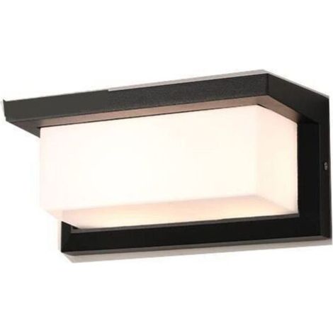 Aplique LED de pared para exteriores con sensor de movimiento, 18 W, resistente al agua IP65, cuadrado, con control por inducción de radar, para patio, balcón, garaje o taller (blanco cálido). (1/5)