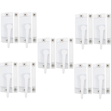 10 Ensembles Verrouillage pour Fenêtres Coulissantes Kit de Remplacement de Poignées de Porte Serrures pour Fenêtres avec Design Simple Élégant Facile à Installer à Utiliser
