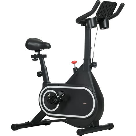 Cyclette Magnetica con Volano da 4kg Manubrio e Sellino Regolabili 8 Livelli di Resistenza Nero (1/5)