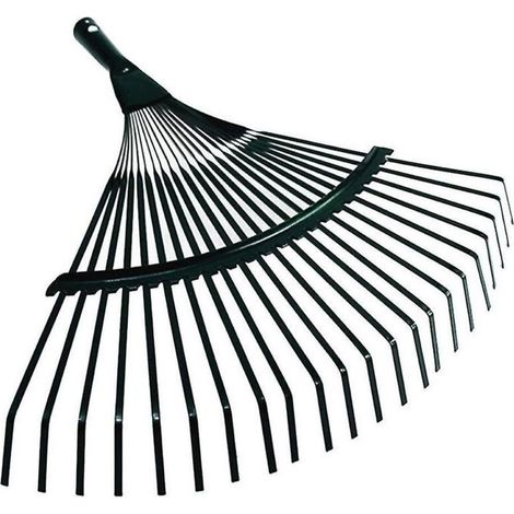 Tête de râteau en acier de 42 cm, tête de râteau lourde de remplacement pour jardin, pelouse, patio, feuilles, pelouse, 22 p (1/3)