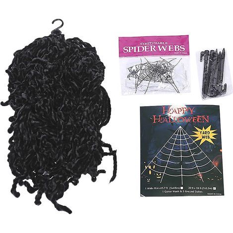 Halloween-Dekorationen, gruselige Außendeko, dreieckiges Mega-Spinnennetz (1/3)