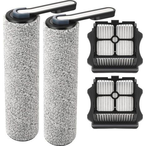 Rouleaux et filtres HEPA compatibles Tineco Floor One S5 - 2 rouleaux + 2 filtres - Blanc (1/5)